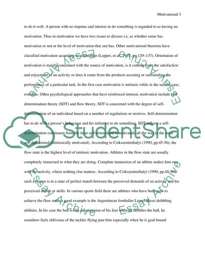 Motivational Theories in Sports Psychology