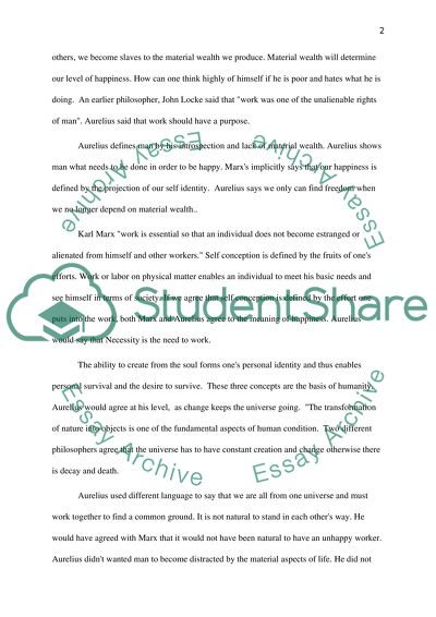 The Similarities Between Marx and Aurelius