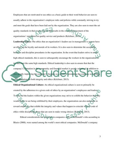 Importance of Considering Ethical Issues that Happen to be raised within/by Organizations