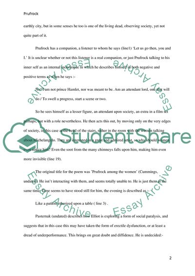 The Love Song of J. Alfred Prufrock