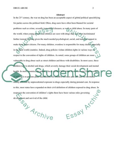 Drug Abuse in the Twenty-first Centure