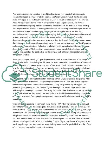 Vincent van gogh biography picture