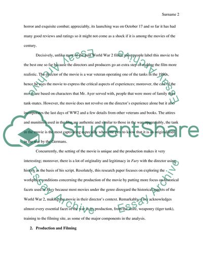 Workplace Conditions Production History - Fury, the Movie