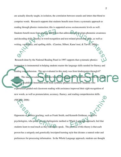 Teaching phonics K-12. Pros & Cons