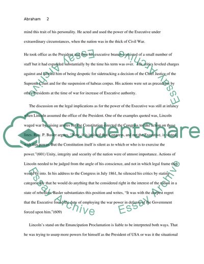 Abraham Lincolns First Inaugural