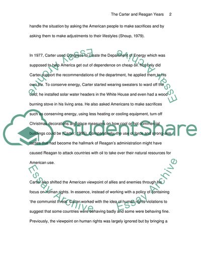 The Carter and Reagan Years