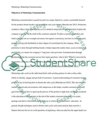 The Role of Marketing Communication for Business