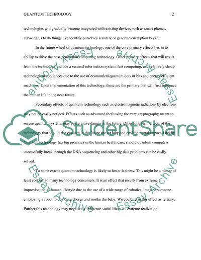 Quantum Technology as a New Form of Technology