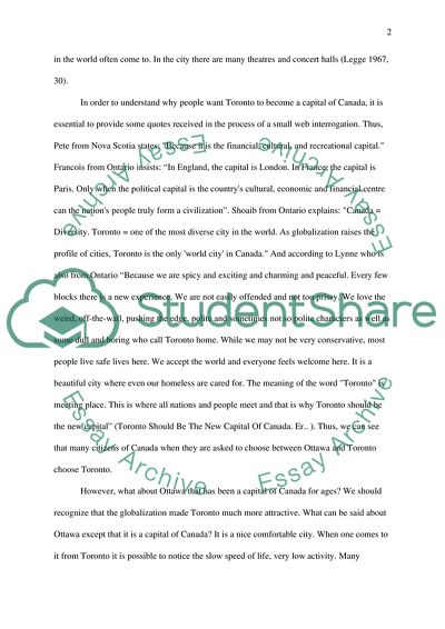 The Capital of Canada: Toronto or Ottawa