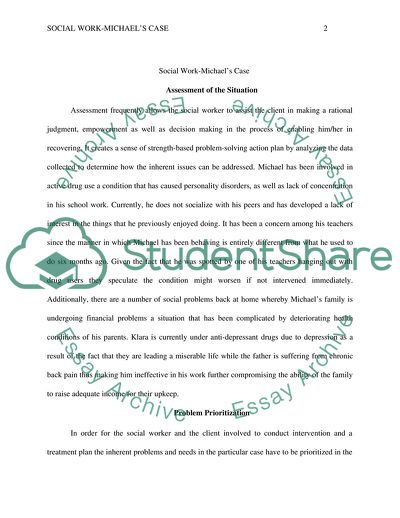 Report of Social Worker Concerning Michaels Case