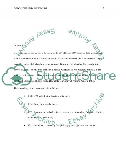 cartesian skepticism essay cartesian skepticism essay