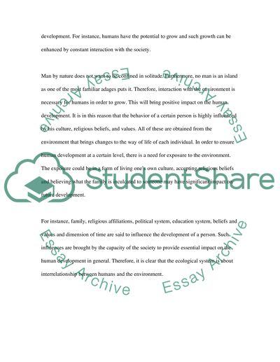 Basic Systems of the Biological Model of Human Development
