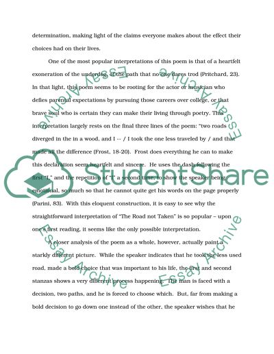 The Individual. High Language and Humor: Irony in Robers Frosts Famous The Road Not Taken