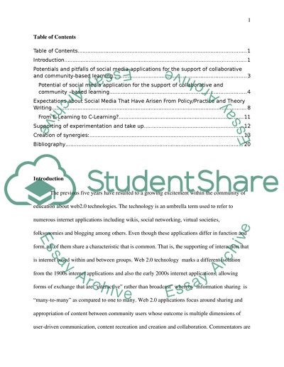 A commentary on the potentials of social media applications