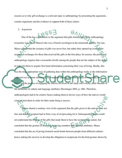 Why has gift exchange been an important topic for anthropology