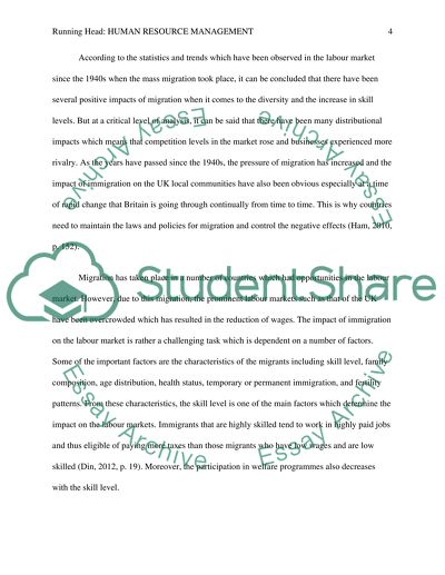 The Human Resource Management in an International Setting