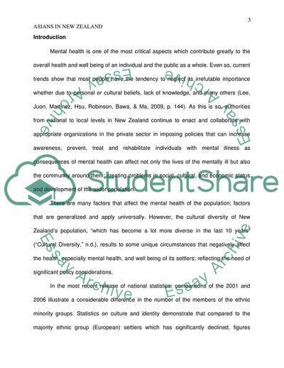 Asians in New Zealand: Migration, Mental Health, and Service Use