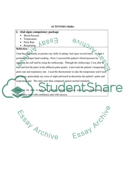 Reflective Articles in Nursing Activities
