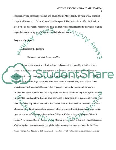 Victims Program Grant Application