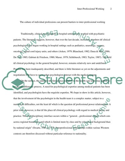 Psychosocial Issues, Medicine and Clinical Psychology