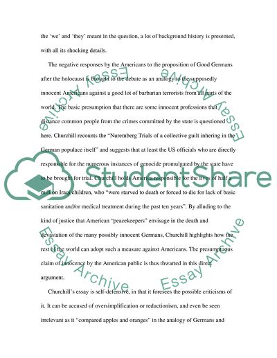 Post 9/11 American Claims of Innocence in Ward Churchills The Ghost of 9-1-1