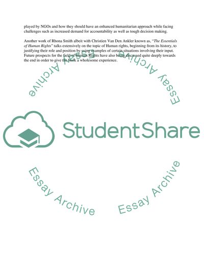 The Field of Human Rights