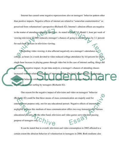 Negative Effects of Mass Media on Teenagers