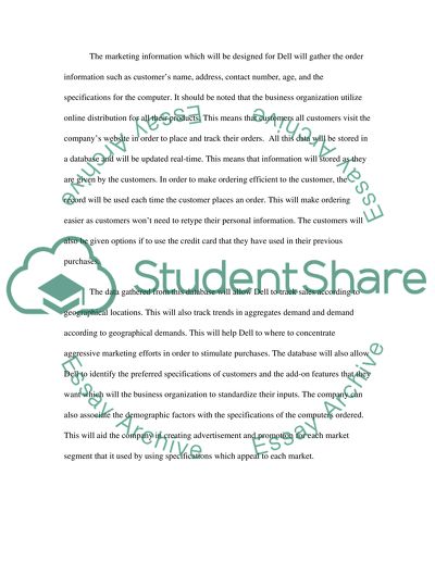 Marketing and Information System