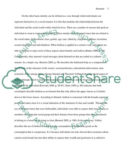 The Significance of fashion Statement in the Provision of Identity