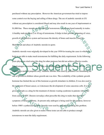 The Abuse of Anabolic Steroids by Athletes