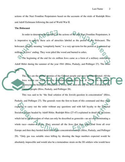 A Reinvestigation of the Actions of Nazi Frontline Perpetrators - Are Execution Orders Absolute