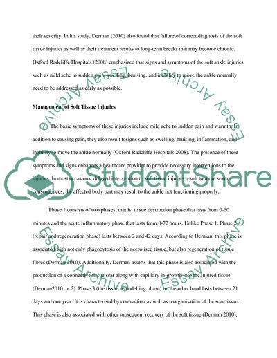 Treatment of Soft Tissue Ankle Injuries