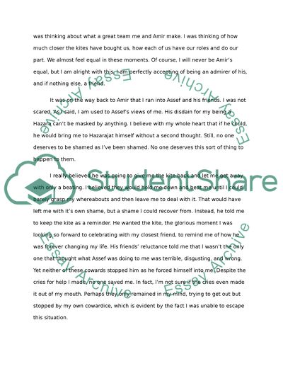 Hassans perspective from the book The Kite Runner by Khaled Hosseinis