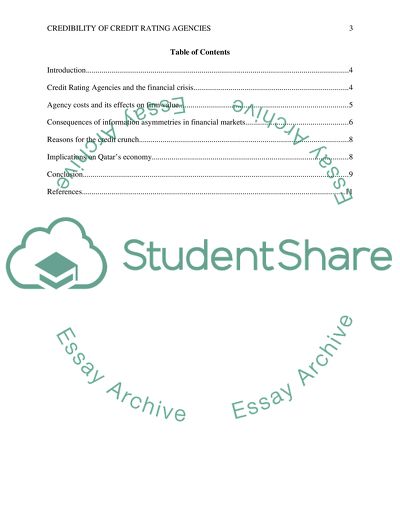 Credibility of Credit Rating Agencies