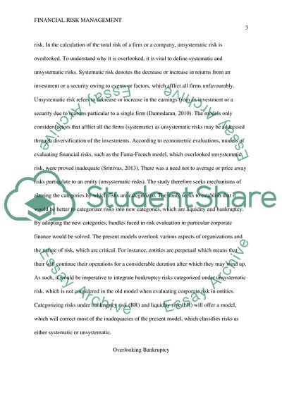 Are Managers Measuring the Financial Risk in the Right Manner