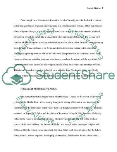 Defining Jerusalem With the Video Turning Point