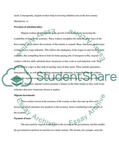 Migrant Workers and Economic Development