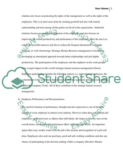 MGT 511 CASE ASSIGNMENT MODULE 4 Employee and Industrial Relations
