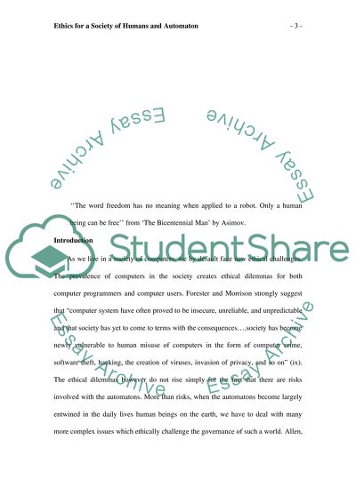 The Prevalence of Computers in Society and Ethical Dilemmas