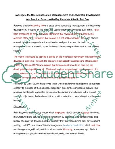 Study of Leadership Development Methods and Strategies