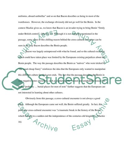 Cross Cultural Encounters