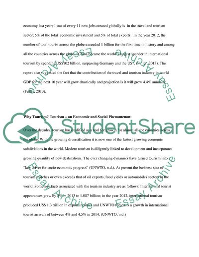 Tourism in the Modern World