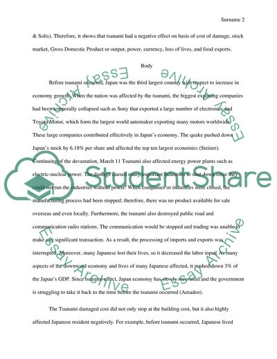 The Effects of the Tsunami in Japan