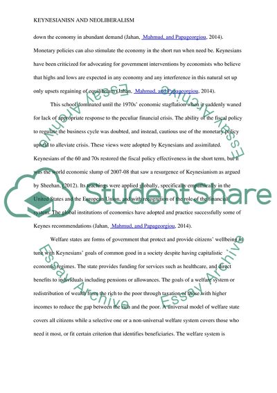 Comparison of Keynesian and Neoliberal Eras Capital and Labour
