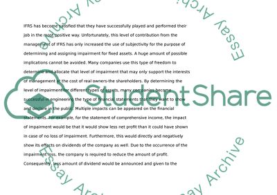 The Measurement of the Amount of Impairment of Many Types of Assets