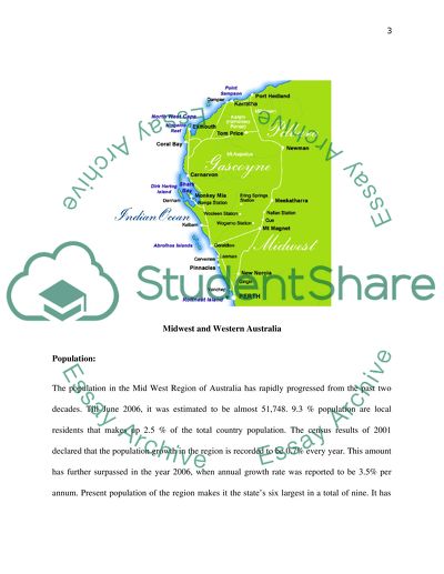The Mid West region in Western Australia