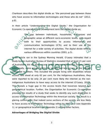 The Advantages and Disadvantages of Improving the Digital Divide