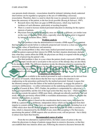 To Save Life or Respect the Autonomy of Suicidal Patients That Had Offered DNR Orders