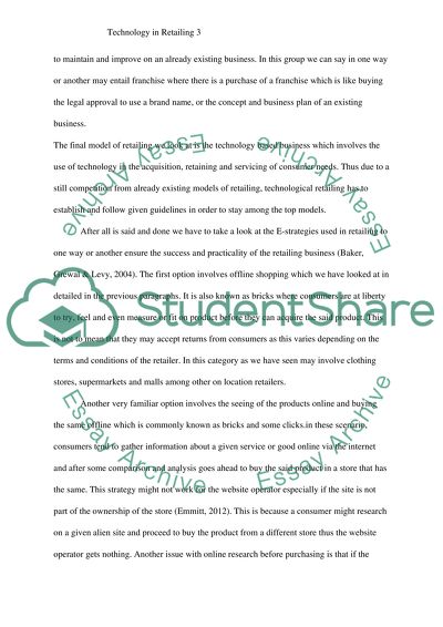 Technology in Retailing and Management