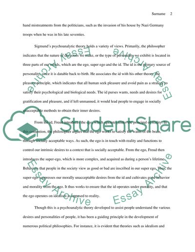 Sigmund Freud and Political Philosophy